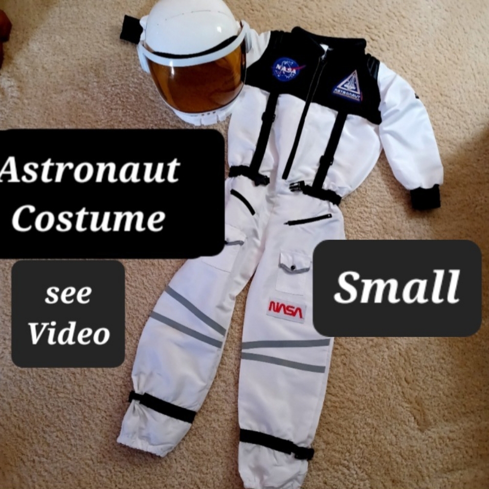📣 - 🌟- 👩‍🚀 NASA Astronaut Halloween Costume White suit boy /girl small